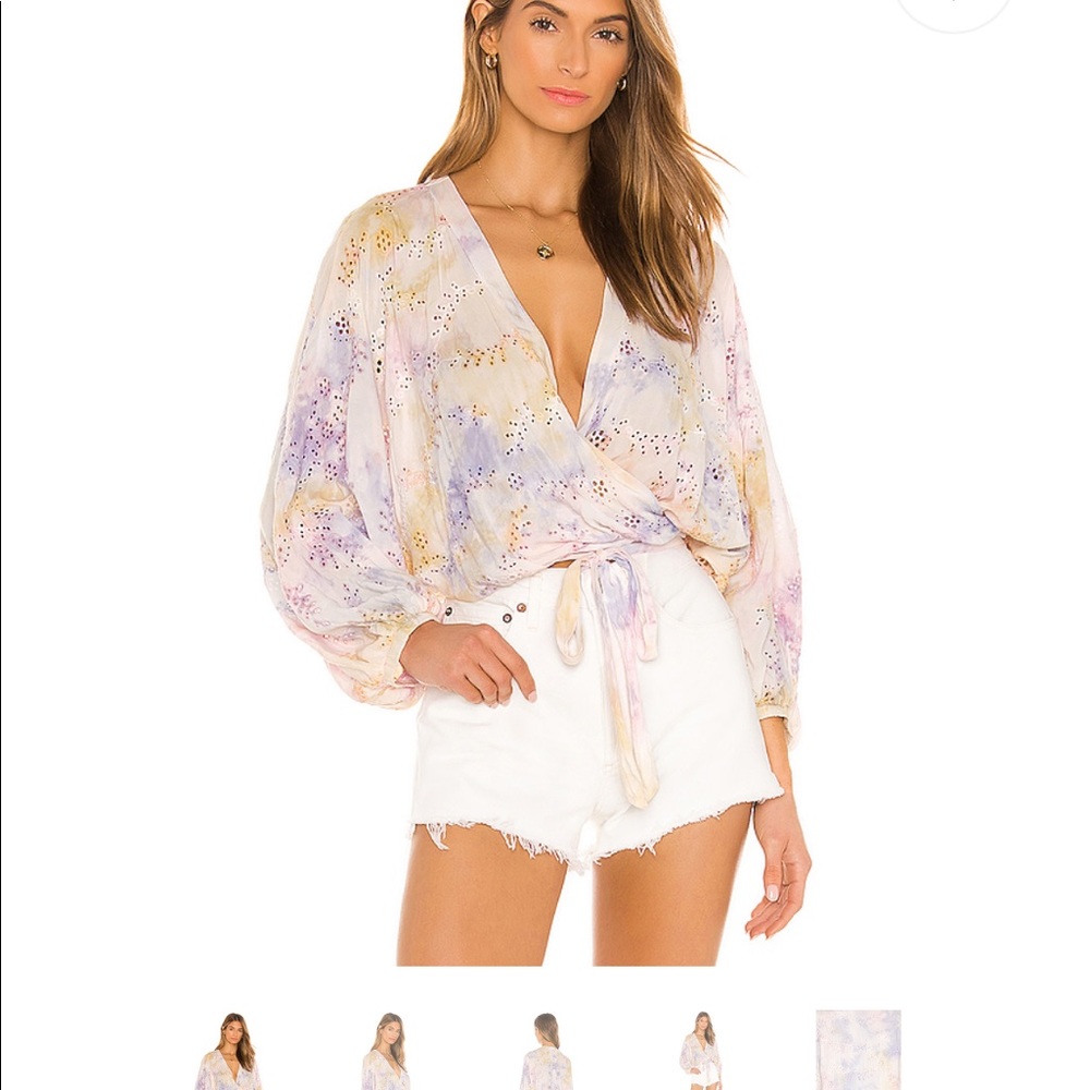 YFB tie dye wrap top